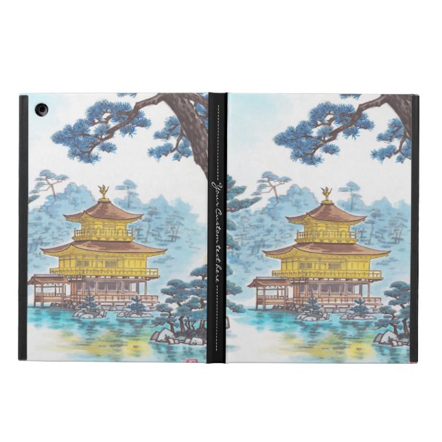 Kinkakuji Temple Kamei Tobei japanese scenery art Cover For iPad Air (Outside)