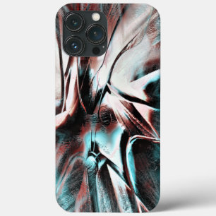 kinked brown red to blue pixelated drizzle texture iPhone 13 pro max case