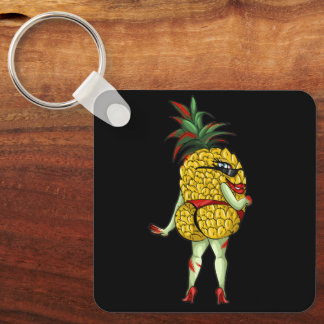 Kinky Adult Swinger Fruity Pineapple Key Ring