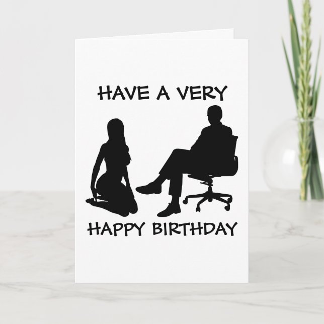 KINKY BIRTHDAY Greeting Cards for Her (Front)