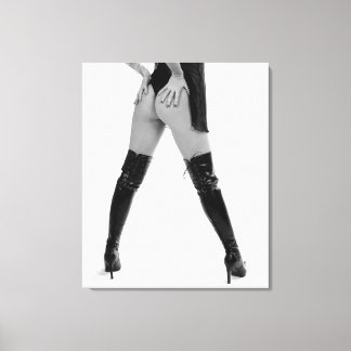 Kinky Black boots Canvas Print
