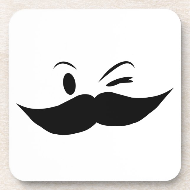 Kinky Moustache Coaster (Front)
