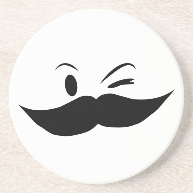 Kinky Moustache Coaster (Front)