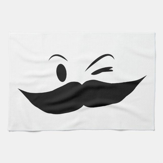 Kinky Moustache Tea Towel (Horizontal)