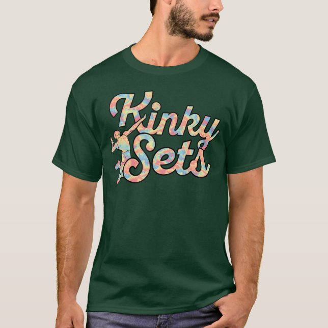 Kinky Sets Funny Sports Game Volleyball Player gir T-Shirt (Front)