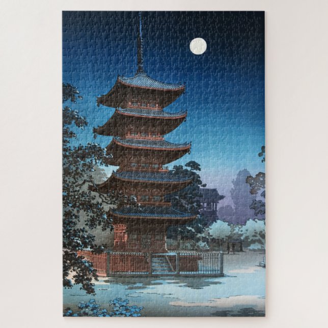 Kinryuzan Temple in Asakusa by Tsuchiya Koitsu Jigsaw Puzzle (Vertical)