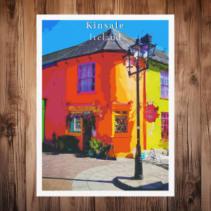 Kinsale Cork Ireland Retro Style Postcard