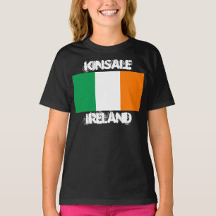 Kinsale, Ireland with Irish flag Girls T-Shirt