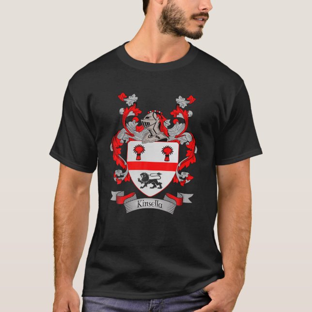 Kinsella Coat Of Arms | Kinsella Surname Family Cr T-Shirt (Front)