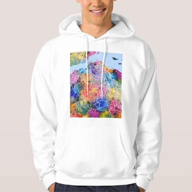  Kinshasa DR Congo City Map Hoodie (Front)