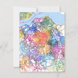 Kinshasa DR Congo City Map Postcard
