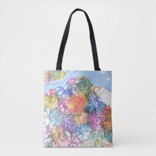 Kinshasa DR Congo City Map Tote Bag
