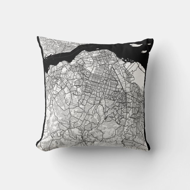 Kinshasa DR Congo Map Cushion (Front)