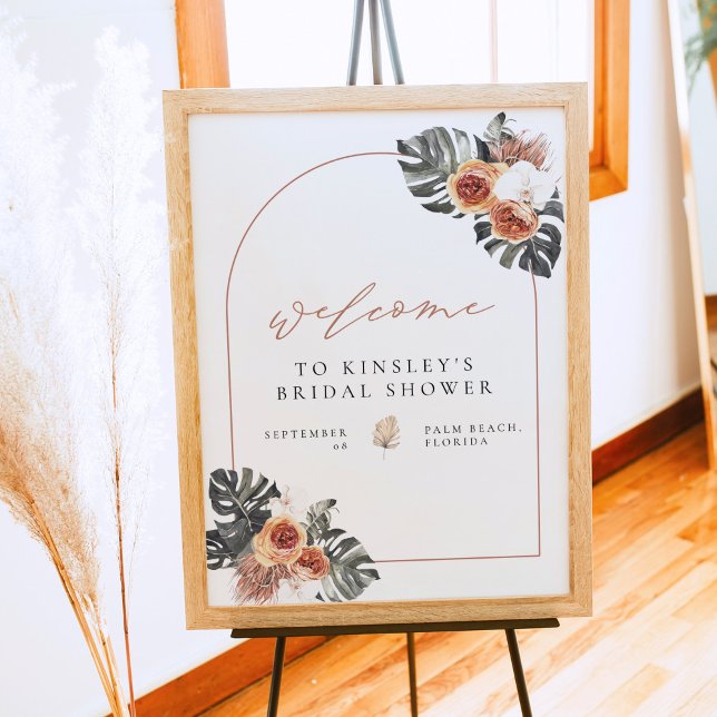 KINSLEY Boho Terracotta Bridal Shower Welcome Poster (Creator Uploaded)