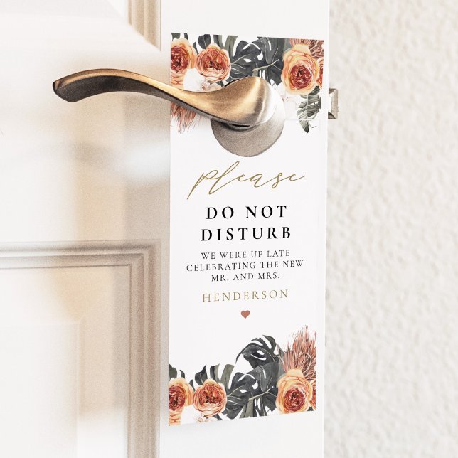 KINSLEY Boho Terracotta Do Not Disturb Hotel Door  Hanger (Creator Uploaded)