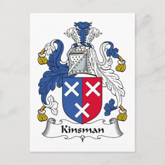 Kinsman Family Crest Postcard