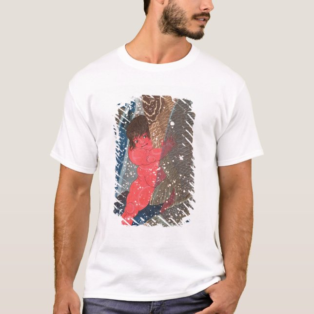 Kintoki Swims up the Waterfall T-Shirt (Front)