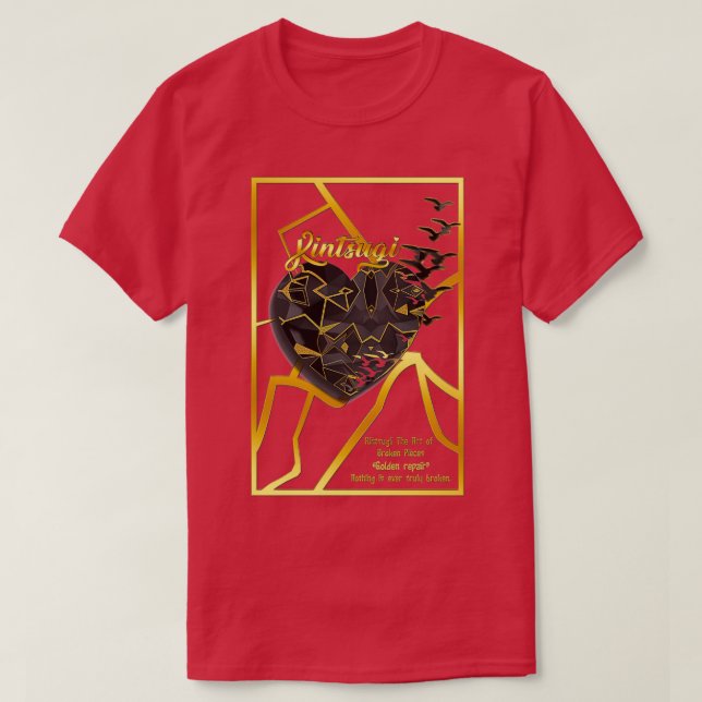 Kintsugi The Art of Broken Pieces T-Shirt (Design Front)