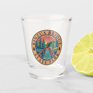 Kinzua Bridge State Park Pennsylvania Retro Badge Shot Glass