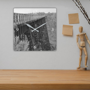 Kinzua Skywalk Square Wall Clock