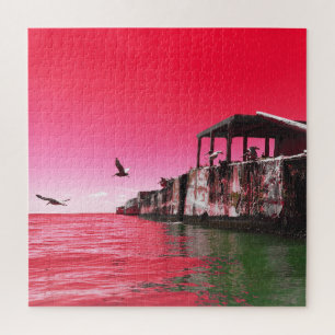 kiptopeke concrete ships and birds dreamdaze jigsaw puzzle