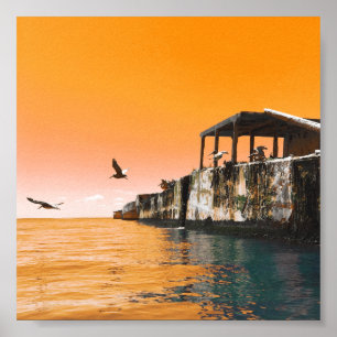 kiptopeke state park concrete ships dreamdaze poster