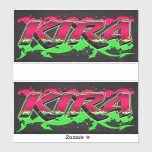 Kira Vorname Name Graffiti Aufkleber Sticker
