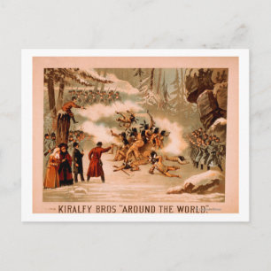 Kiralfy "Around the World" Indian Massacre Postcard