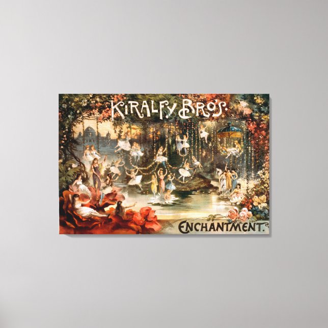 Kiralfy Brothers Enchantment Theatrical Poster Canvas Print (Front)