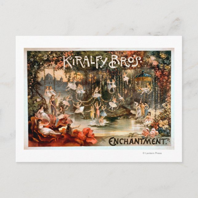 Kiralfy Brothers Enchantment Theatrical Poster Postcard (Front)