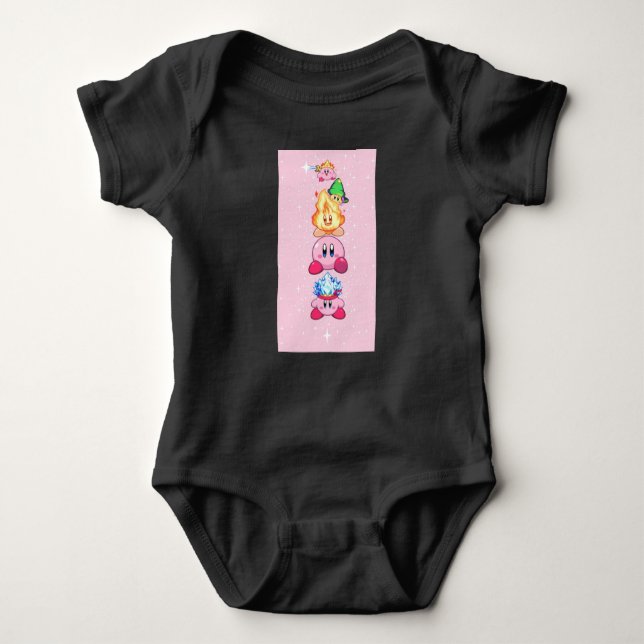 Kirby design baby bodysuit T-Shirt (Front)