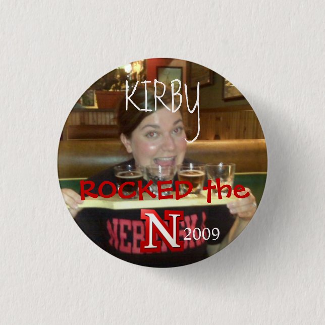 kirby, logo, KIRBY, ROCKED the, 2009 3 Cm Round Badge (Front)
