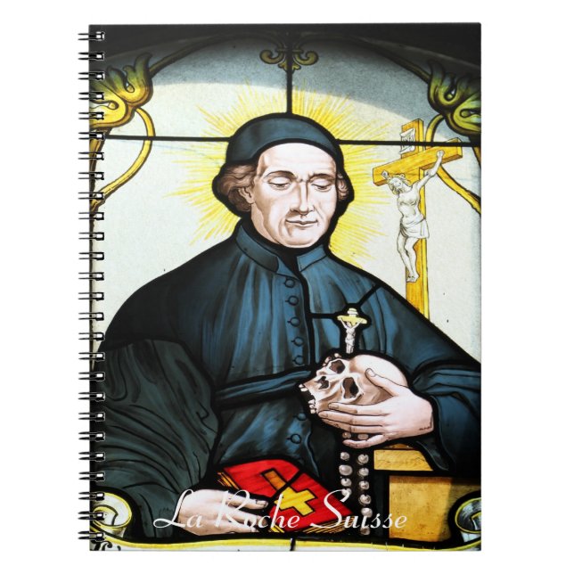 Kirchenfenster La Roche Suisse Nootbook Spiral Notebook (Front)