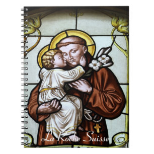 Kirchenfenster La Roche Suisse Nootbook Spiral Notebook