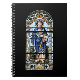 Kirchenfenster Plaffeien Schweiz / Suisse Nootbook Spiral Notebook