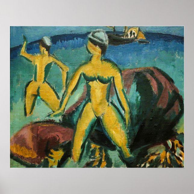 Kirchner - Bathing 1912 Poster (Front)