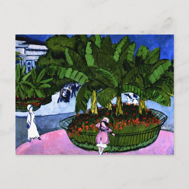 Kirchner - Das Boskett-Albertplatz in Dresden Postcard (Front)