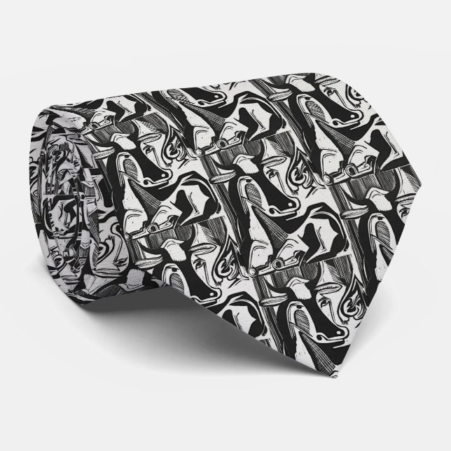 Kirchner Expressionist Cow Art Tie (Rolled)