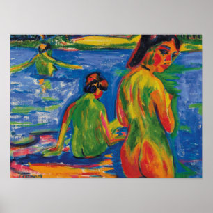 Kirchner - In The Lake Bath End Girl 1909 Poster