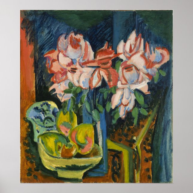 Kirchner - Pink Roses Poster (Front)
