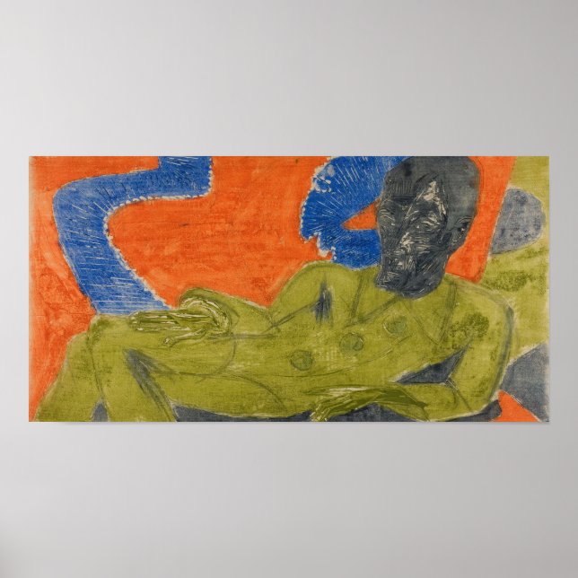 Kirchner - Portrait Of Otto Mueller Poster (Front)