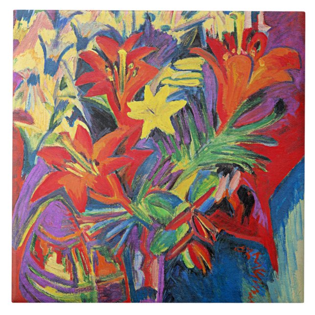 Kirchner - Still Life with Lilies Tile (Front)
