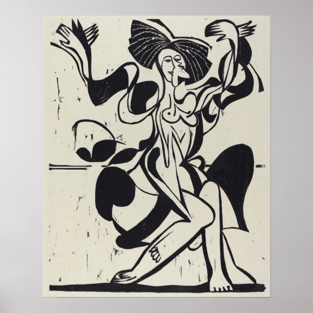 Kirchner - The Dancer Mary Wigman Poster (Front)