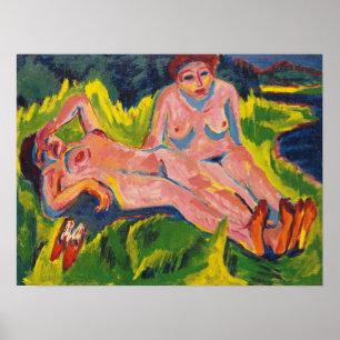 Kirchner - Two Pink Figures Poster