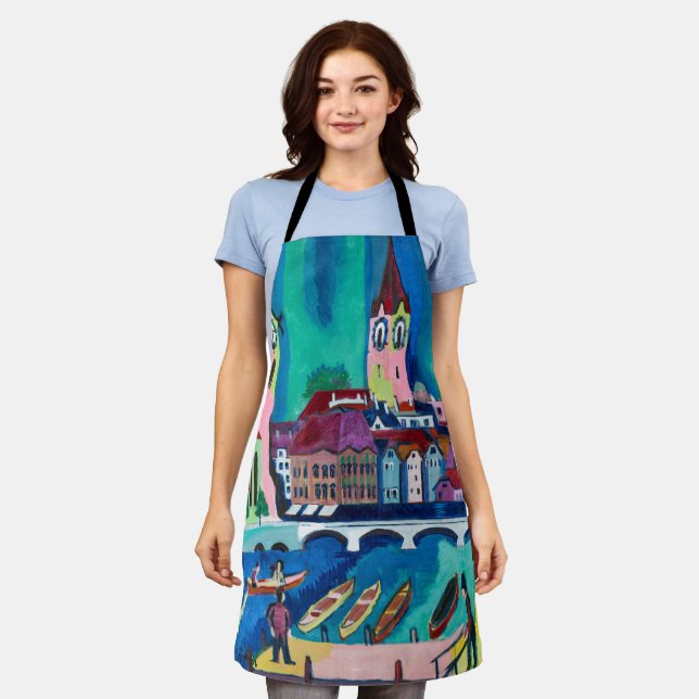 Kirchner Zurich Cityscape Expressionist Art Apron (Worn)