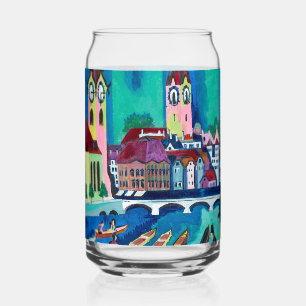 Kirchner Zurich Cityscape Expressionist Art Can Glass