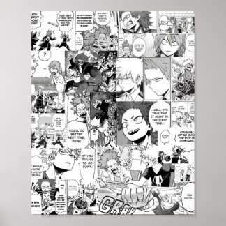 Kiribaku Manga Collage  Poster