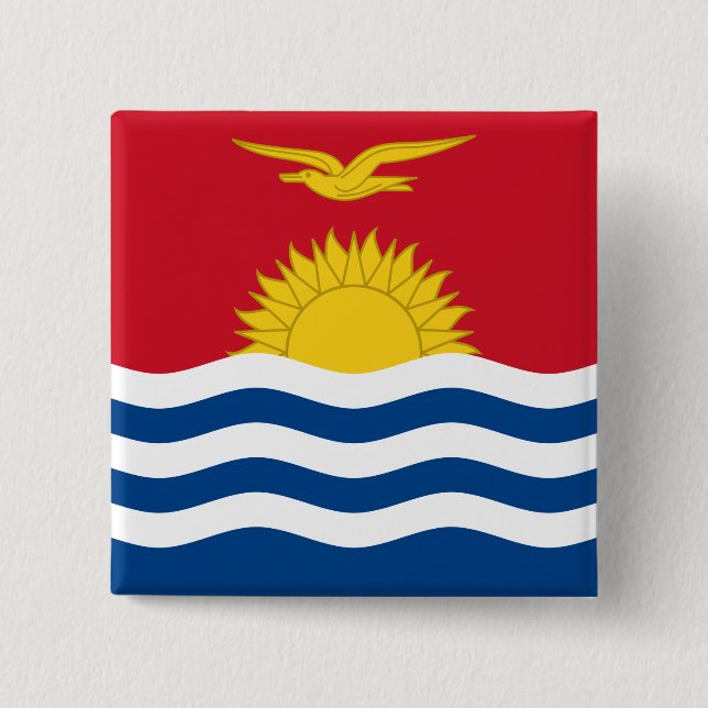 Kiribati Flag 15 Cm Square Badge (Front)