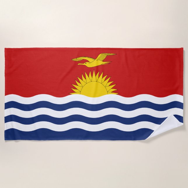 Kiribati Flag Beach Towel (Front)