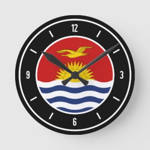 Kiribati Flag Elegant Round Clock